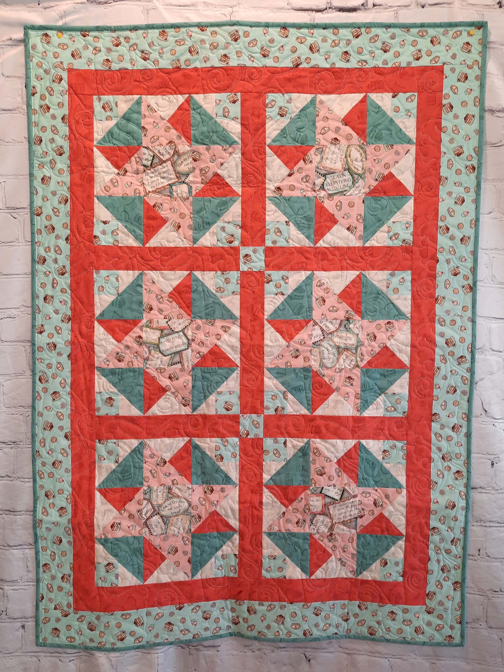 Meringues cupscake baking pastel lap quilt