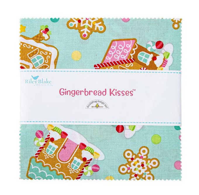 Riley Blake Gingerbread Kisses 5" Charm Pack Stacker