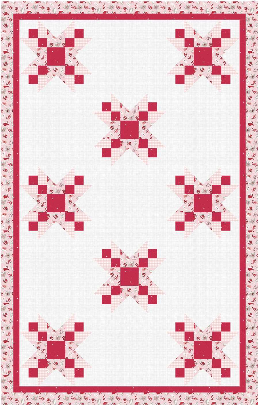 BL166 French Braid Quilt Fabric Kit LARGE