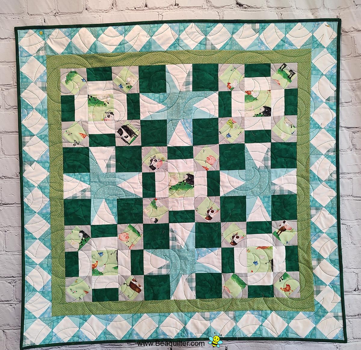 Baby Boy Farm Animal quilt