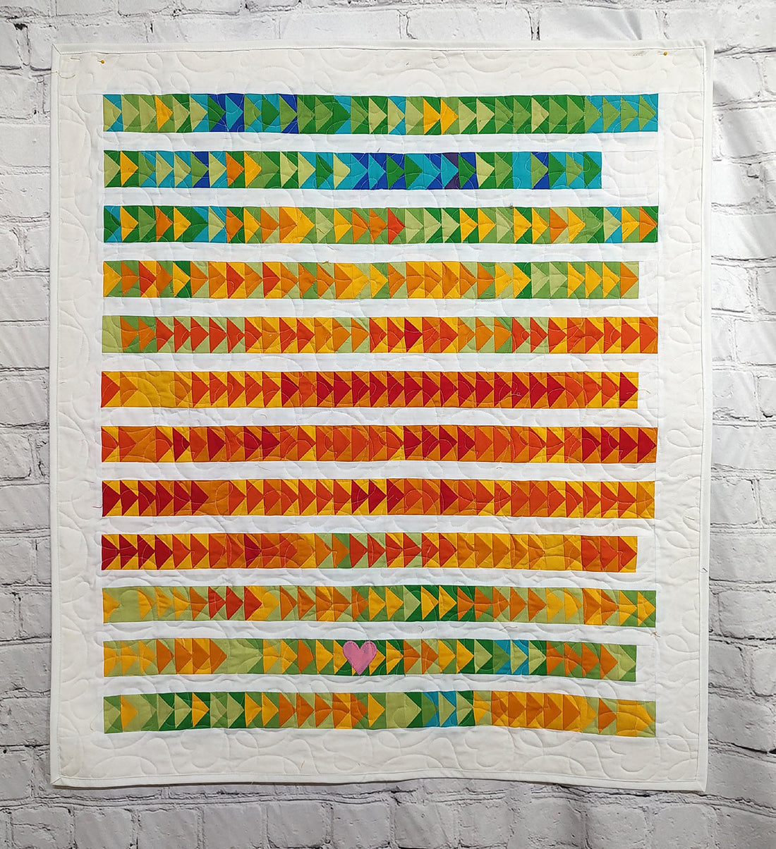 How to make a weather quilt with high and low temps for each day