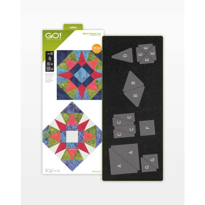 Ideas for North Carolina Star Block die by Accuquilt