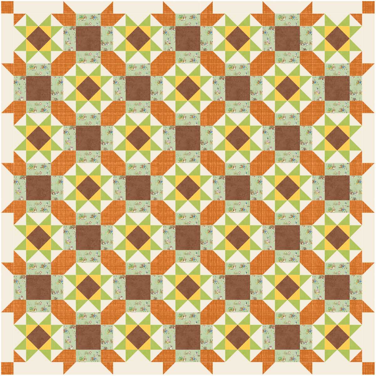 BL101 Underwater Stars Quilt Kit MEDIUM bunny