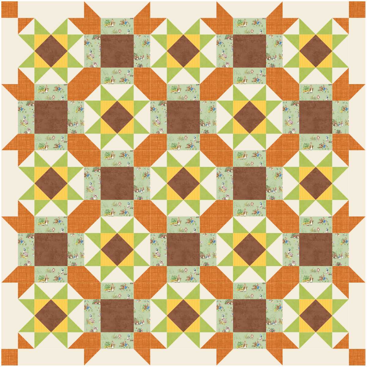 BL101 Underwater Stars Quilt Kit SMALL bunny