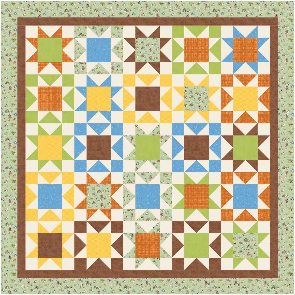 BL124 Patriotic Stars Quilt Kit LARGE bunny