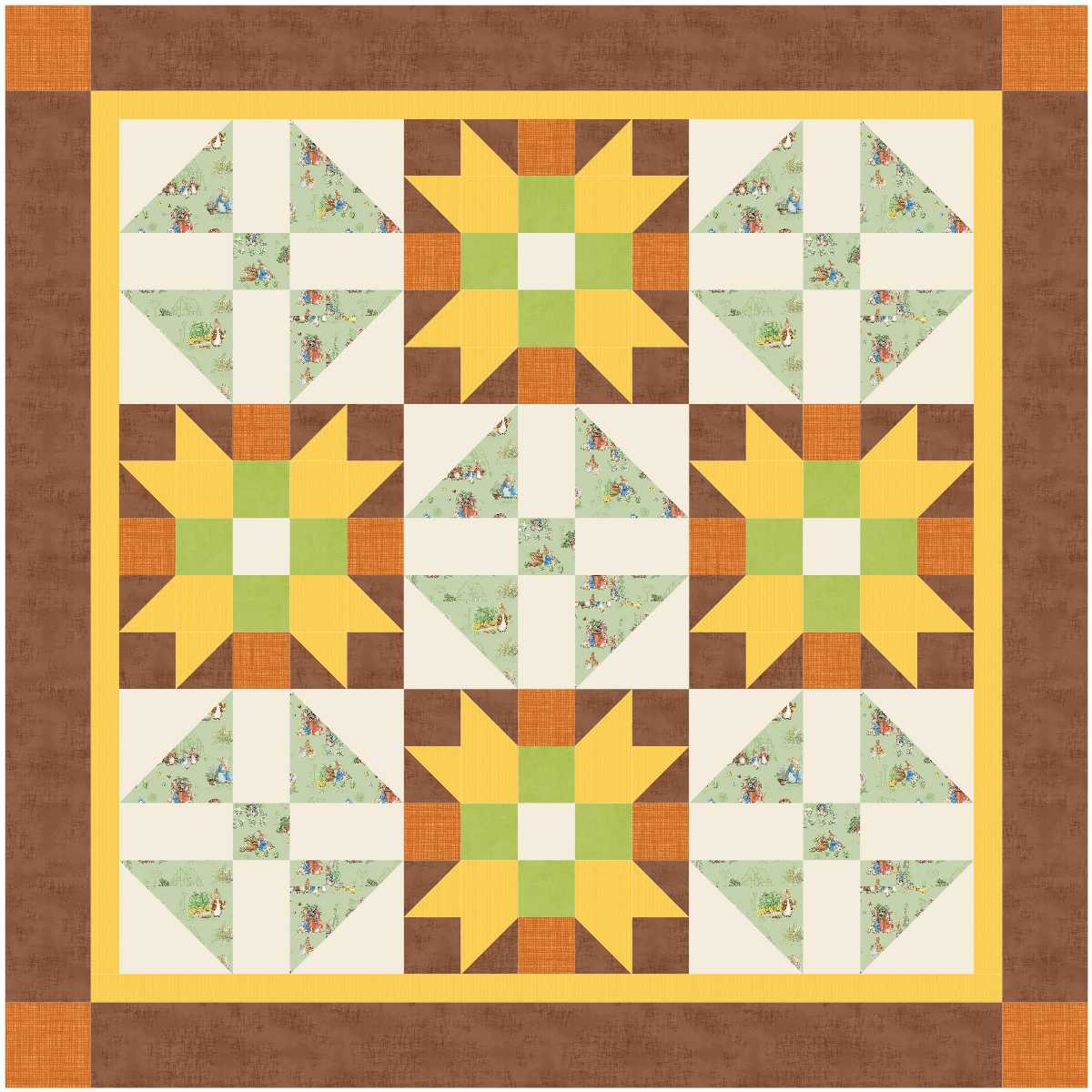 BL149 This Little Piggy Quilt Kit SMALL bunny