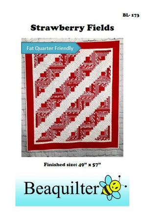 BL173 Strawberry fields FQ friendly log cabin quilt pattern