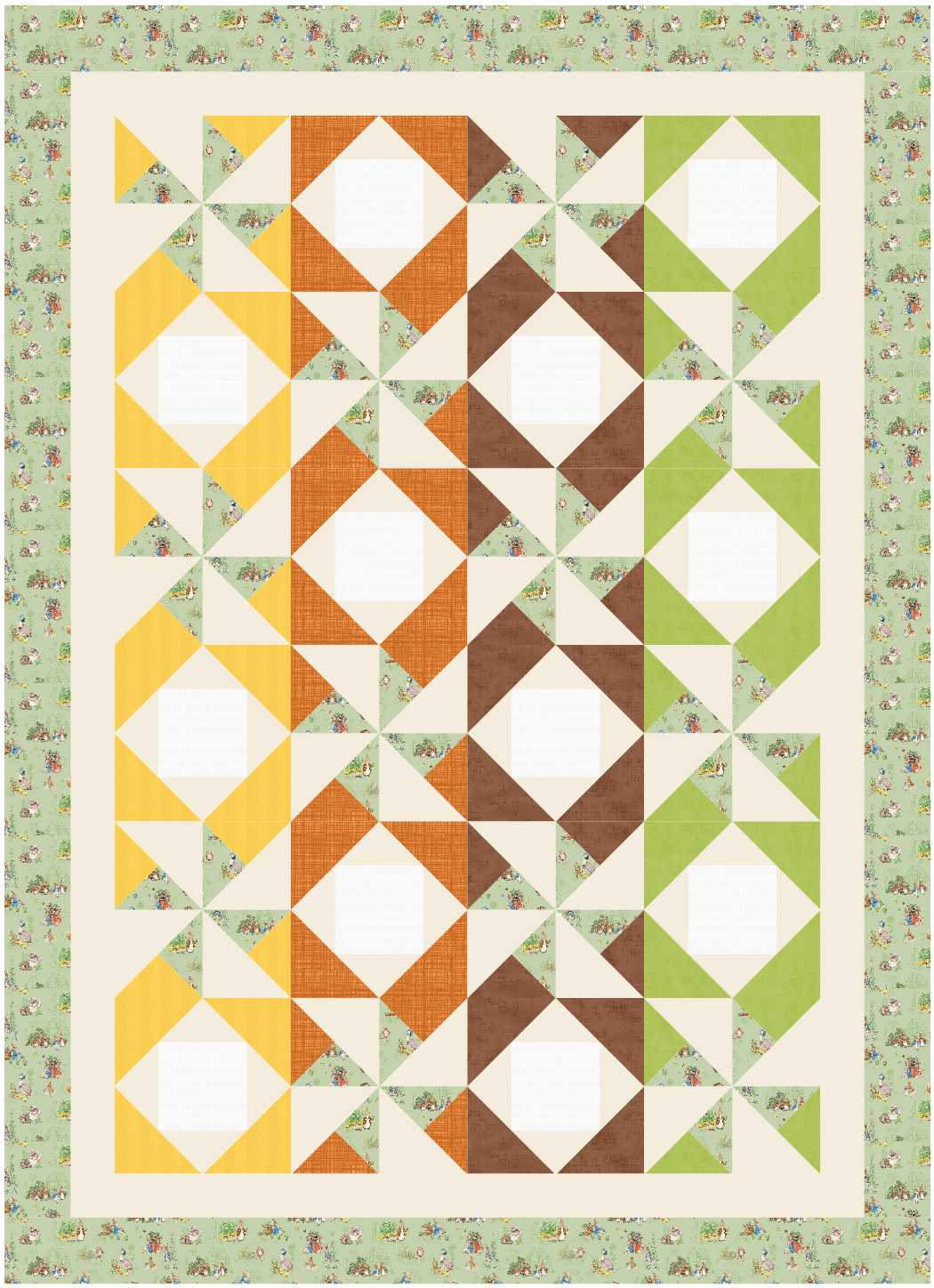 BL174 Morning Dew Quilt Kit bunny