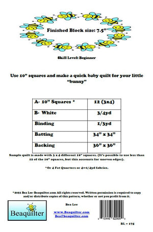 BL175 Burrows Layer Cake friendly Quilt Pattern PDF Get it free!