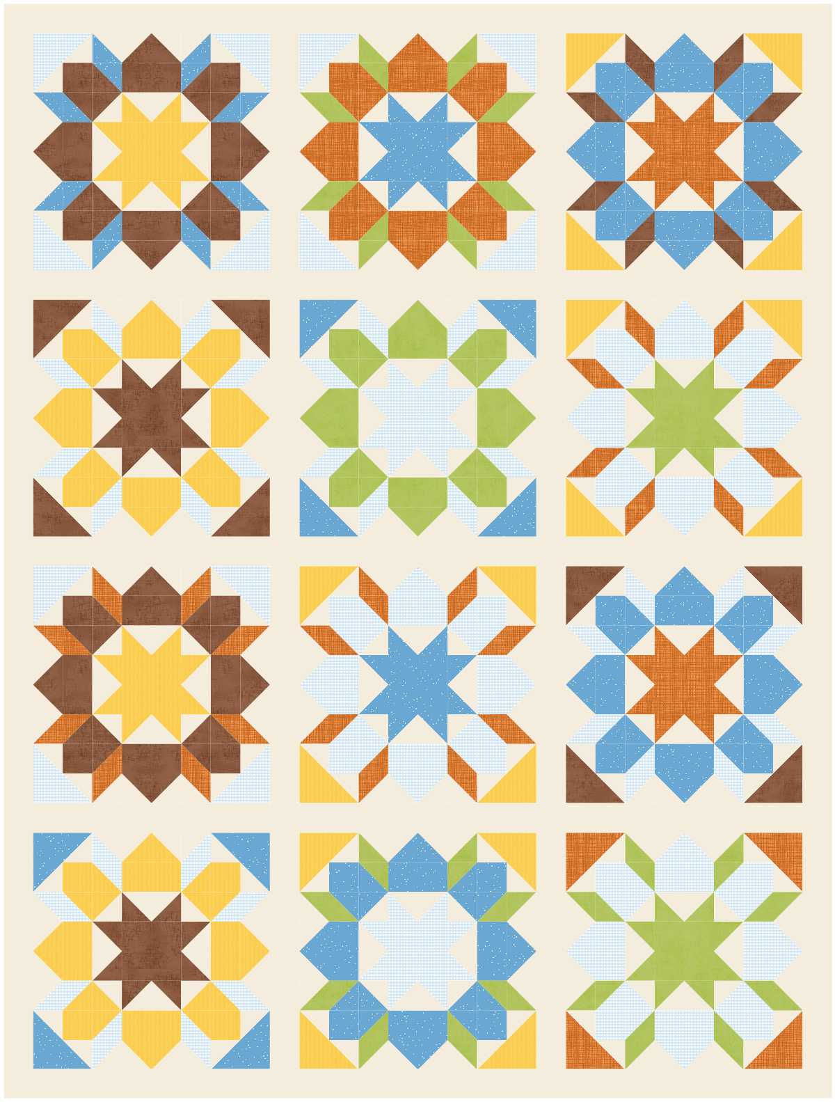 BL190 Oh Star of Bethlehem quilt kit bunny