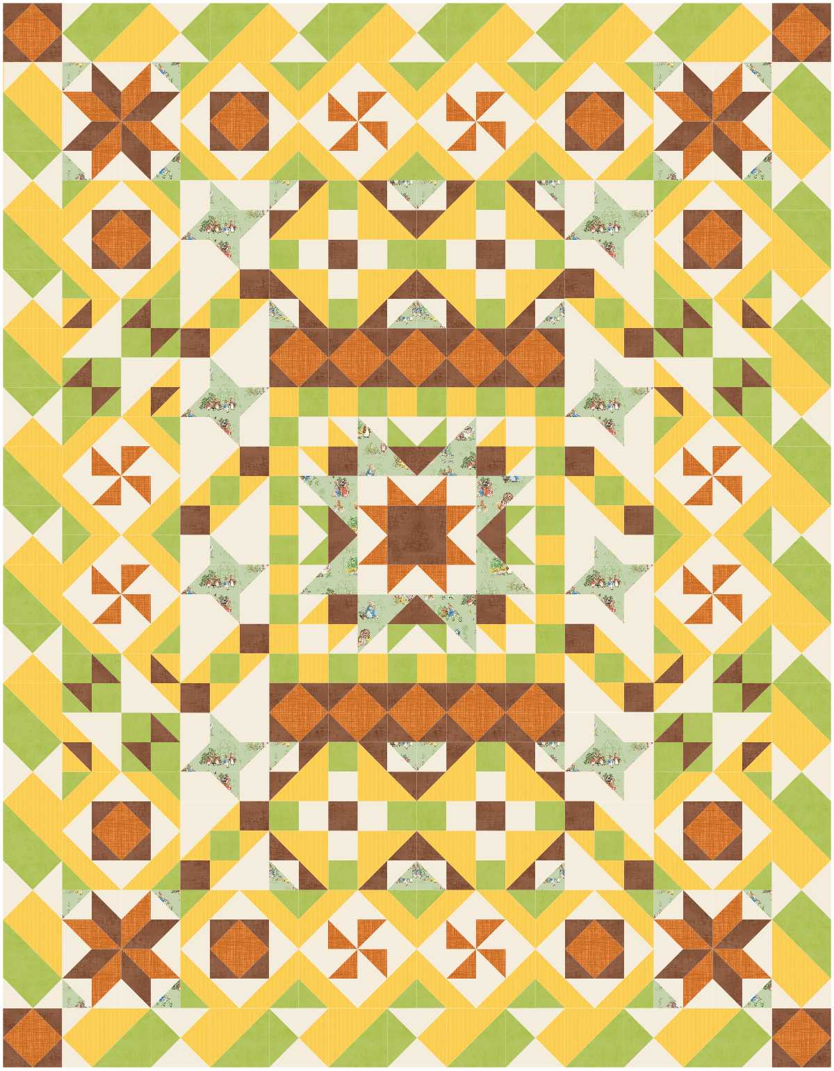 BL204 Rising Star Quilt Kit bunny