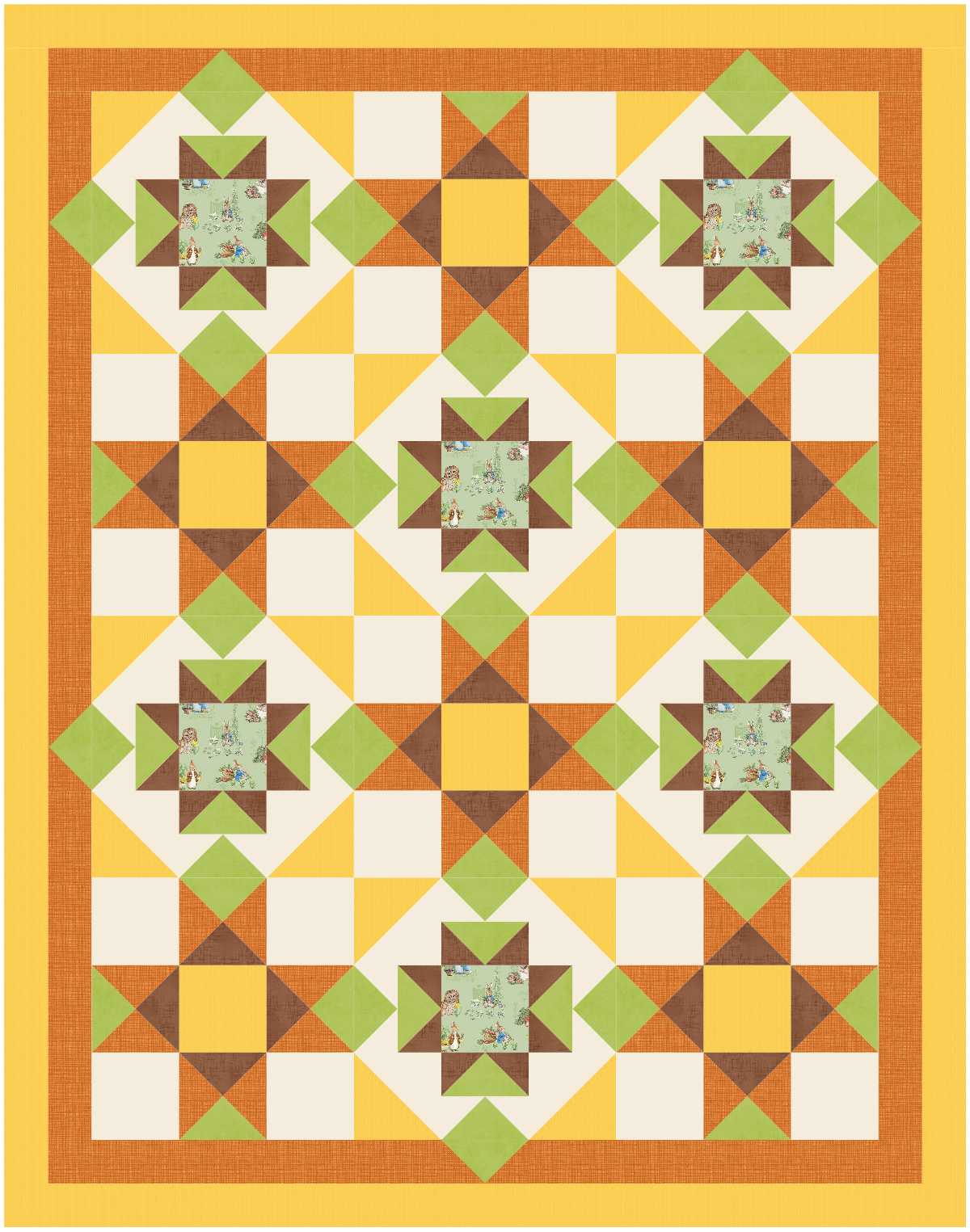 BL205 Frozen Pond Quilt Kit bunny