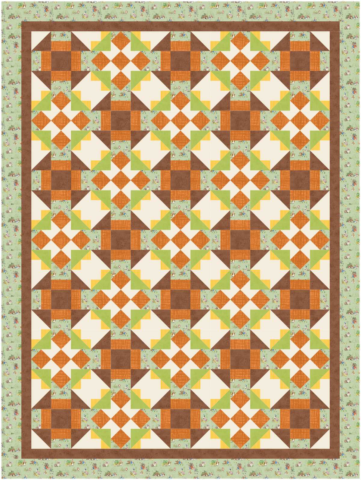 BL207 Flutterby Quilt Kit LARGE bunny