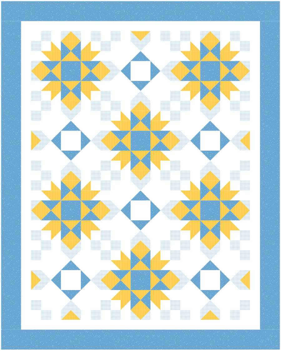 BL239 Flurries quilt KIT bunny