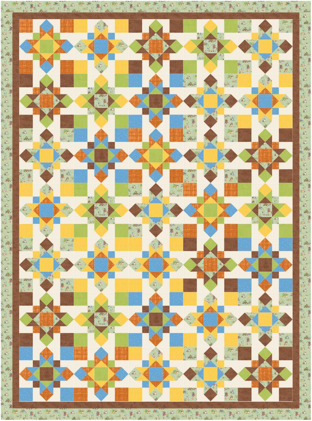 BL270 Anna's Steps Quilt fabric KIT LARGE bunny