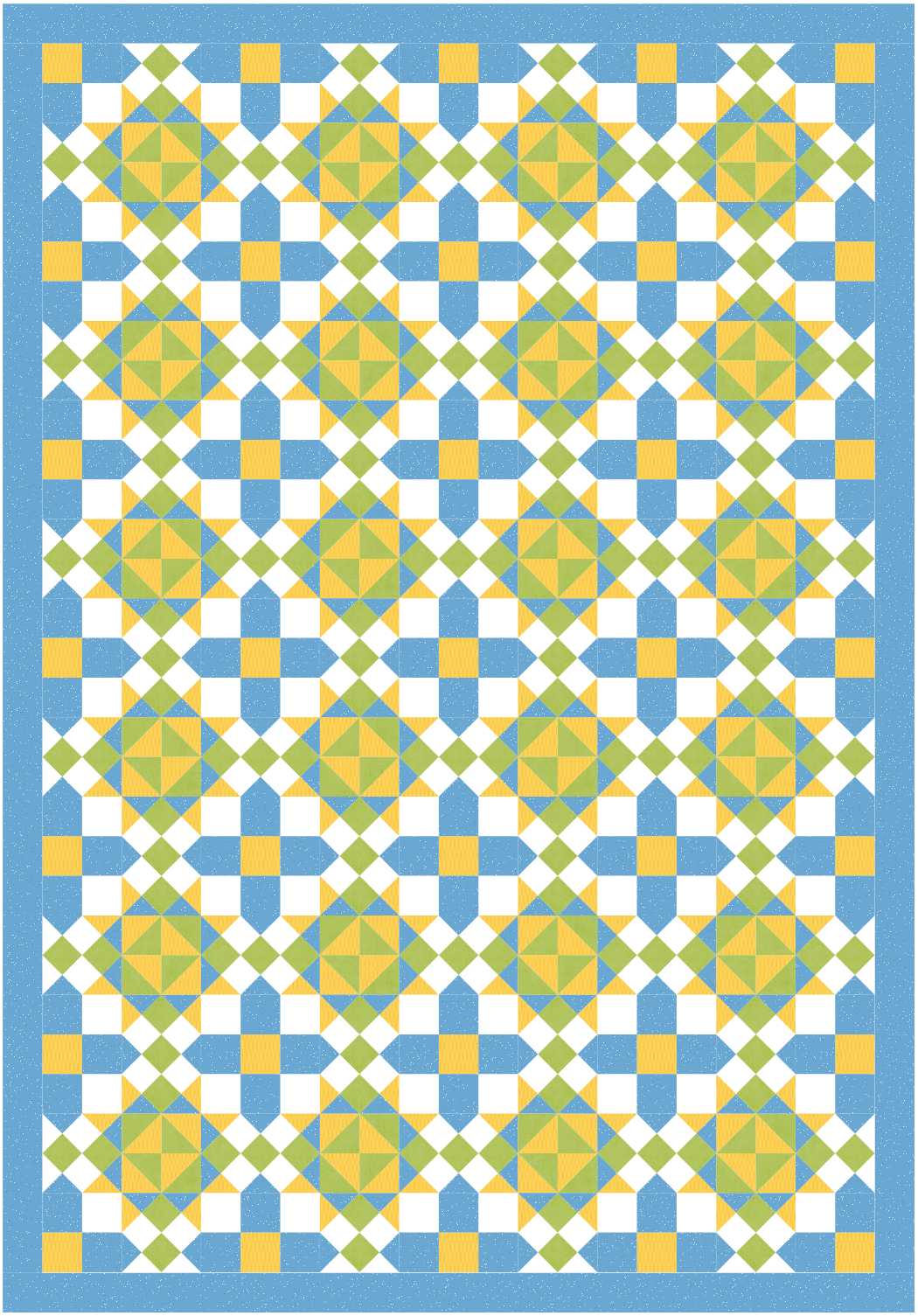 BL277 Dandelions quilt KIT LARGE bunny
