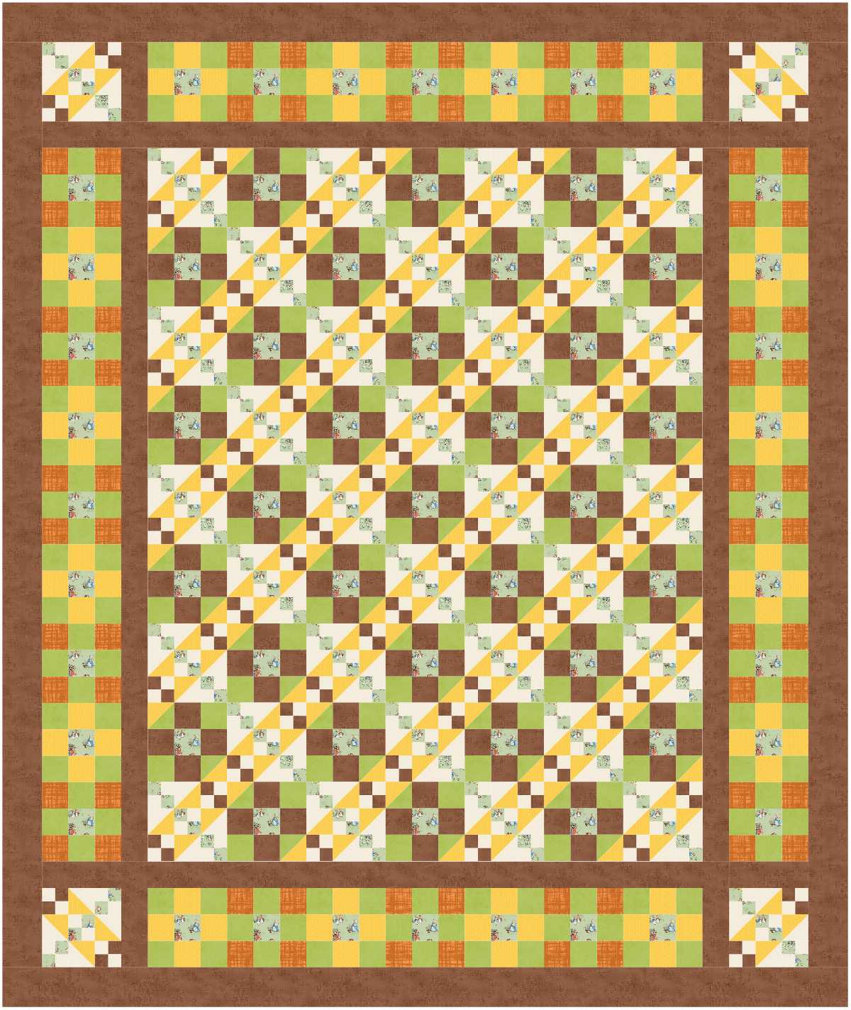 BL279 Blue Jay quilt KIT LARGE bunny