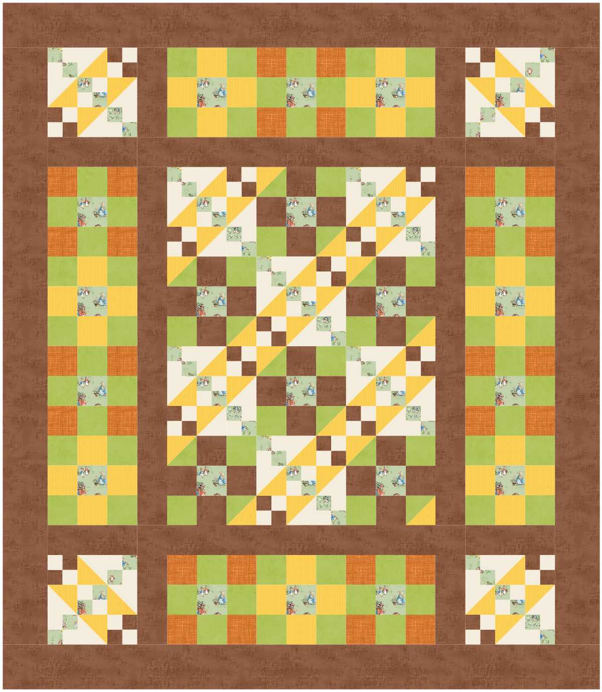 BL279 Blue Jay quilt KIT MEDIUM bunny