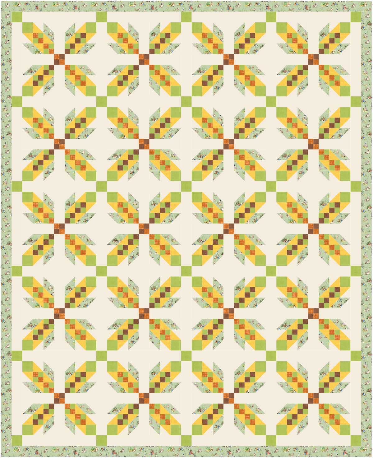 BL283 Bear Hugs Quilt Fabric KIT LARGE bunny