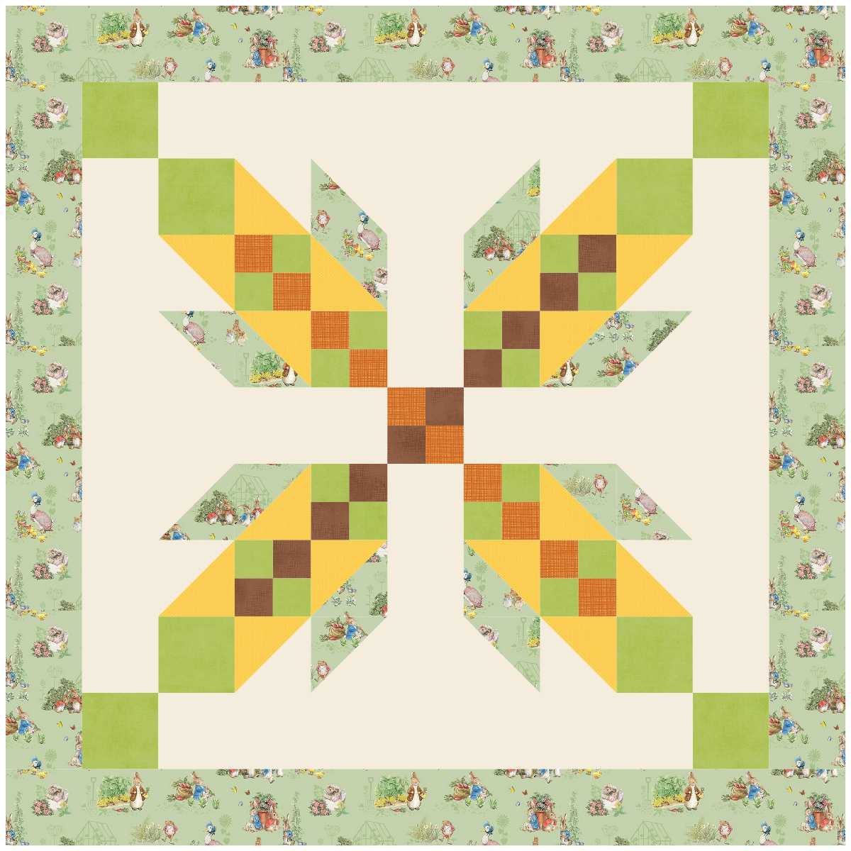 BL283 Bear Hugs Quilt Fabric KIT SMALL bunny