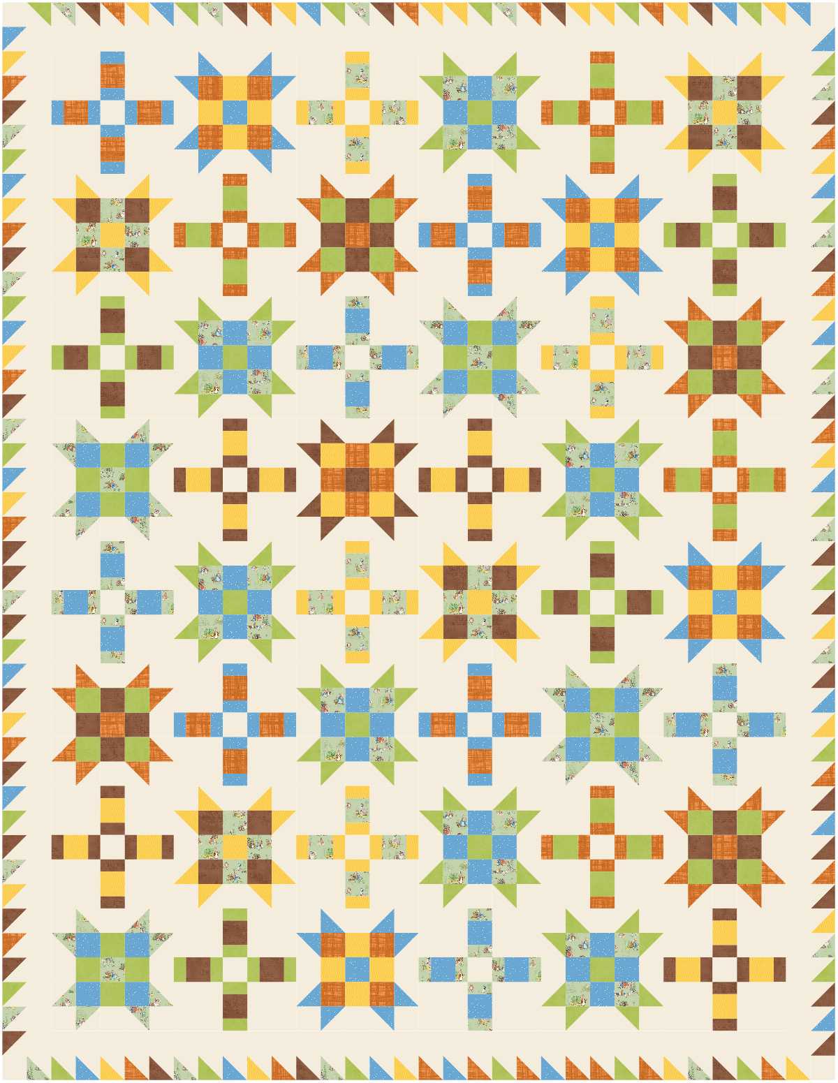 BL285 Off Kilter Quilt KIT LARGE bunny