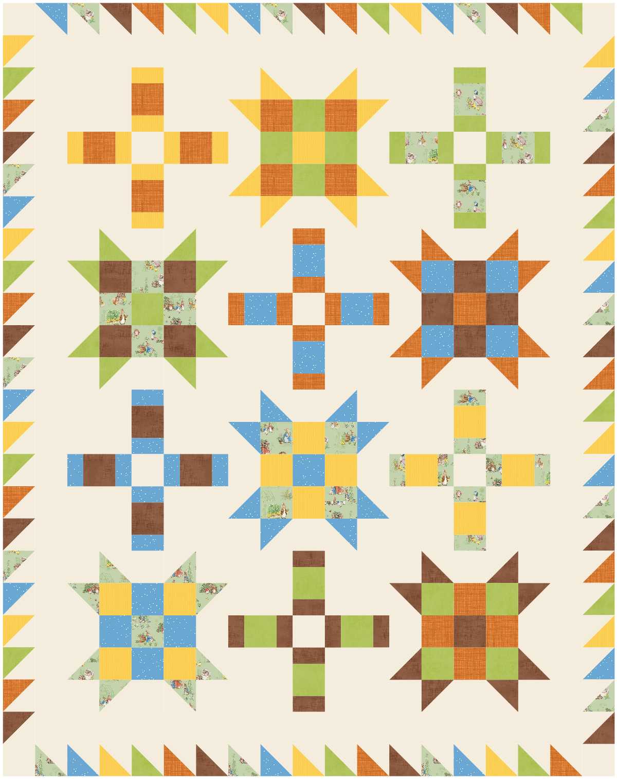 BL285 Off Kilter Quilt KIT MEDIUM bunny