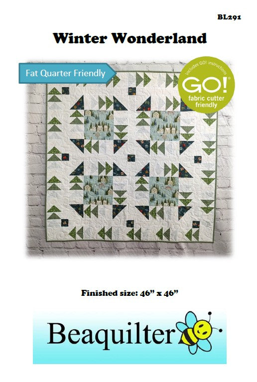 BL291 Winter Wonderland Quilt Pattern FQ and Accuquilt friendly