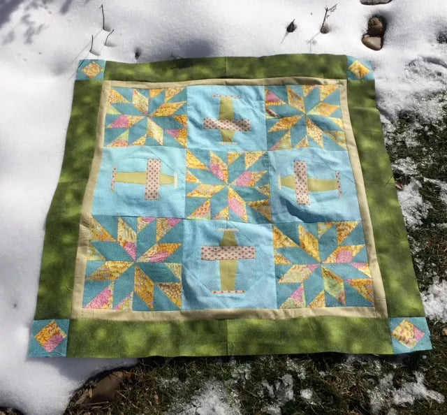 BL121 Let's fly baby boy quilt pattern foundation paper piecing RETIRING