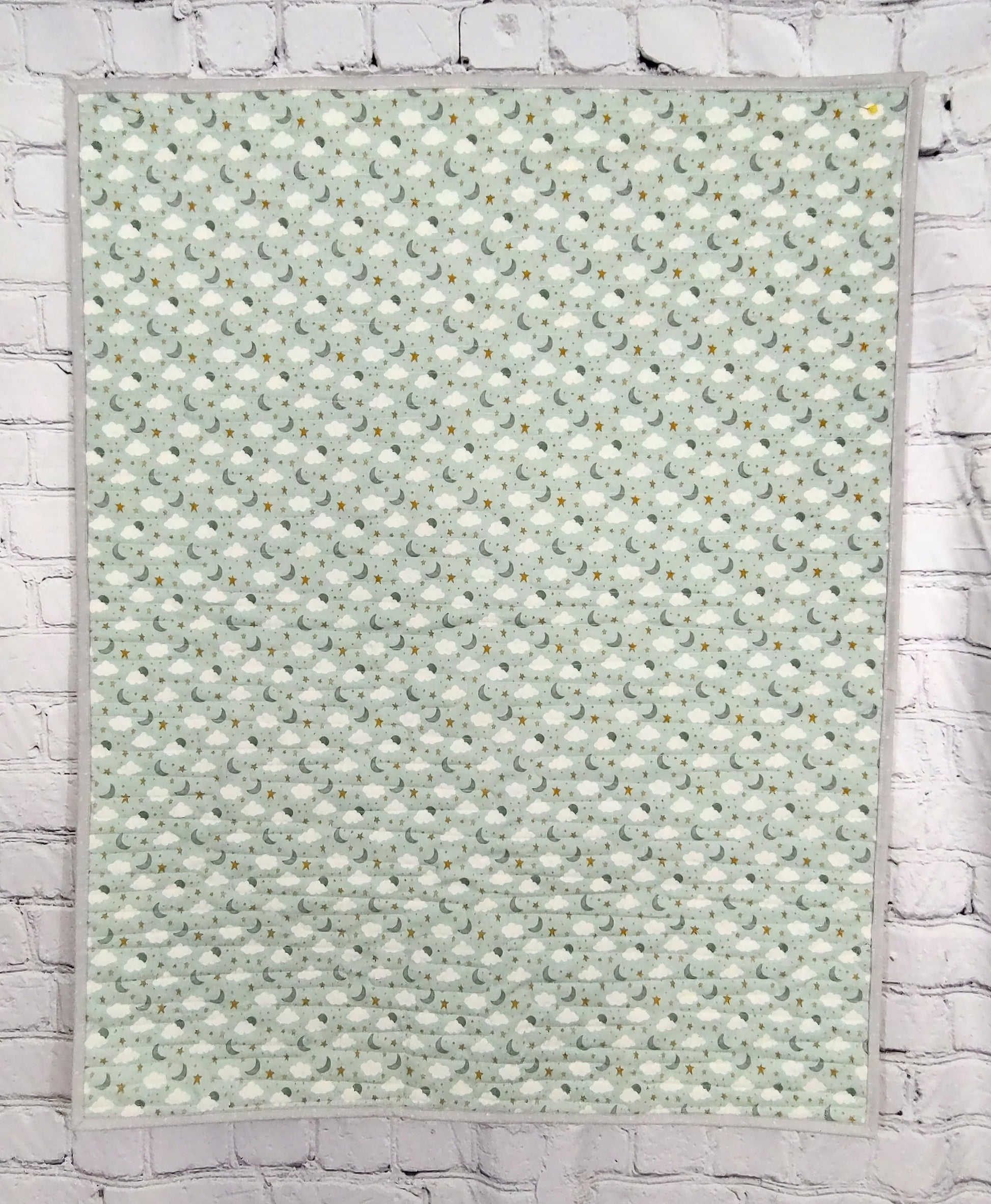 Nature Antique looking Modern baby lap quilt