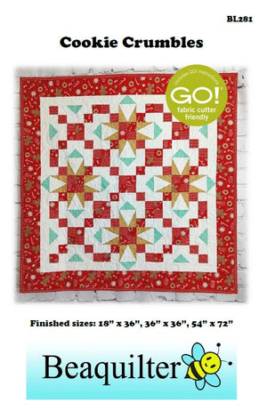 BL281 Cookie Crumbles Quilt pattern 3 sizes Accuquilt Friendly