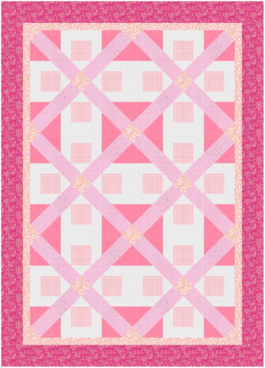 BL160 Eve Accuquilt friendly Quilt Pattern, rotary cutting instructions also included