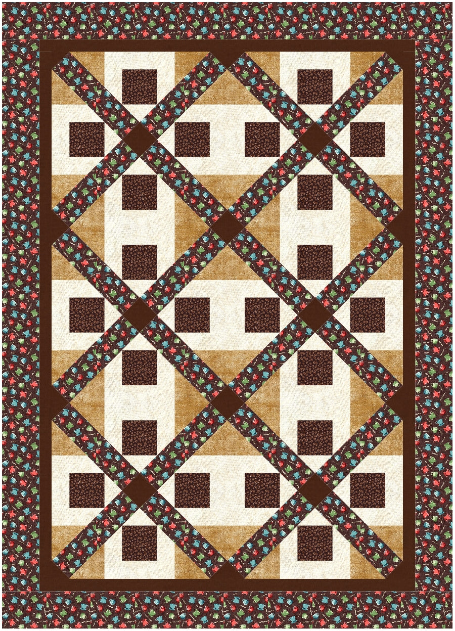 BL160 Eve Accuquilt friendly Quilt Pattern, rotary cutting instructions also included
