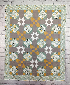 Nighttime sleepy cloud Modern baby lap quilt