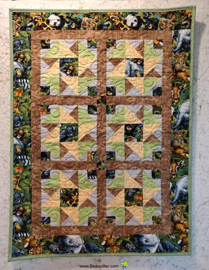 Jungle baby quilt