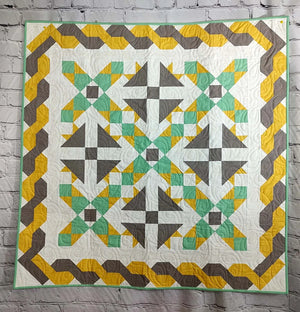 Modern Braid Square baby quilt