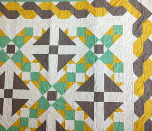 Modern Braid Square baby quilt