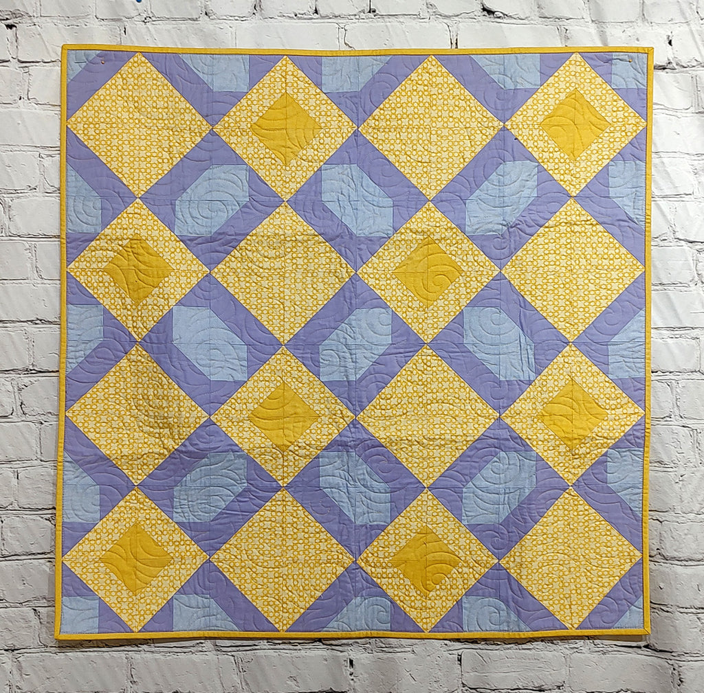 Purple Yellow Baby Quilt