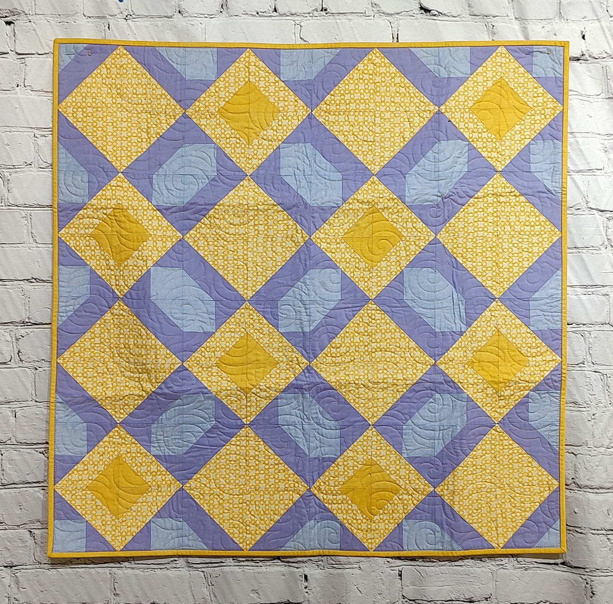 Purple Yellow Baby Quilt
