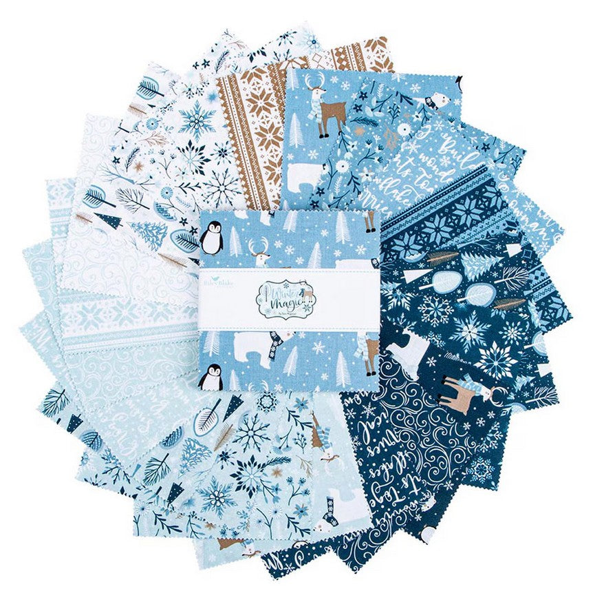 Riley Blake Winter Magic 5" Charm Pack Stacker