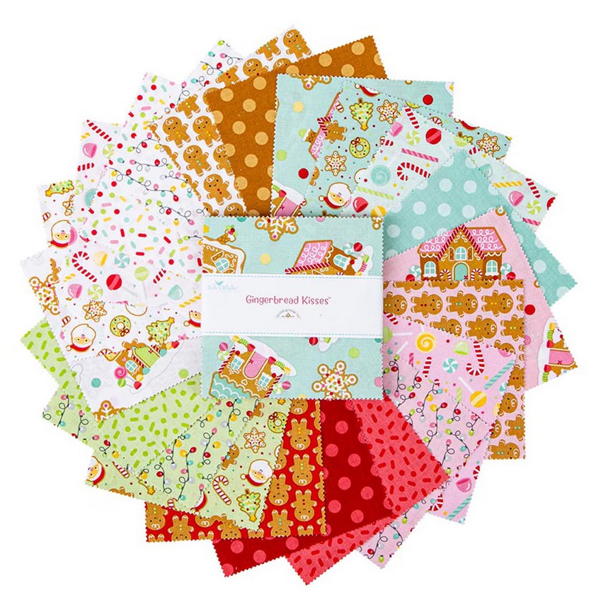 Riley Blake Gingerbread Kisses 5" Charm Pack Stacker