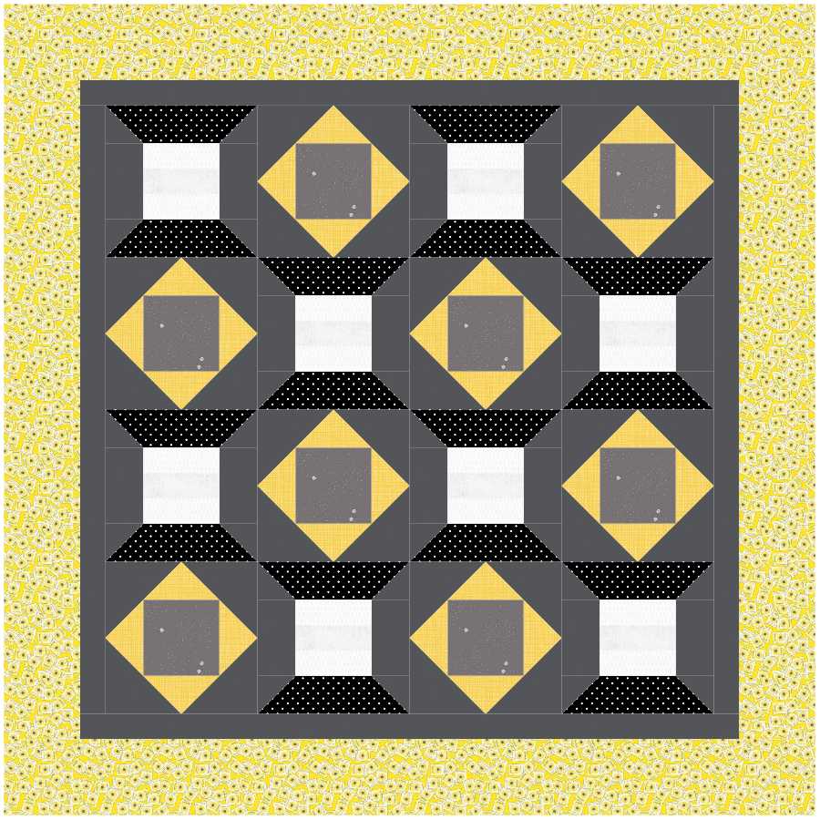 BL159 All Tied Up Quilt Kit Sunflower