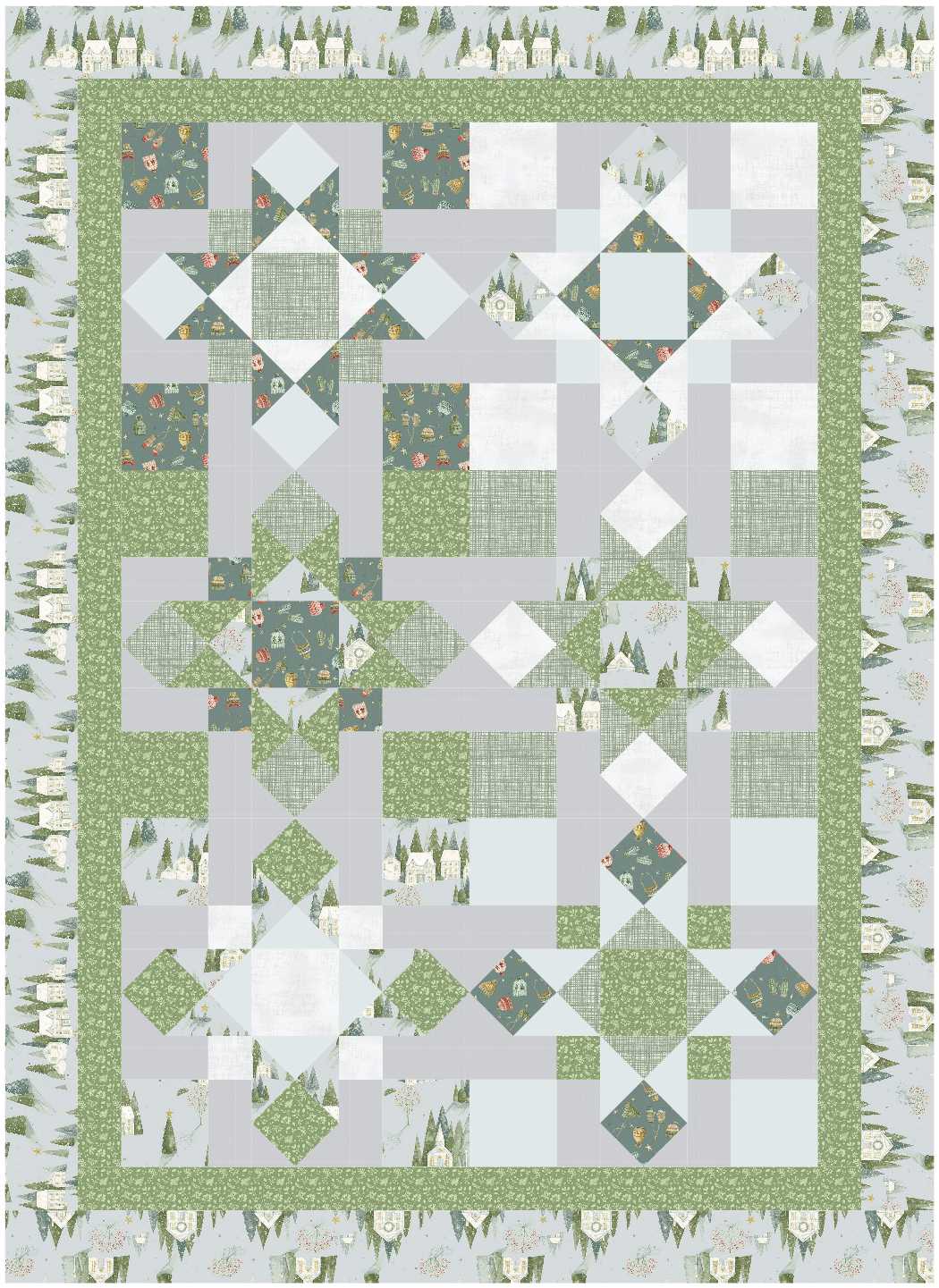 BL270 Anna's Steps Quilt fabric KIT 3 SMALL