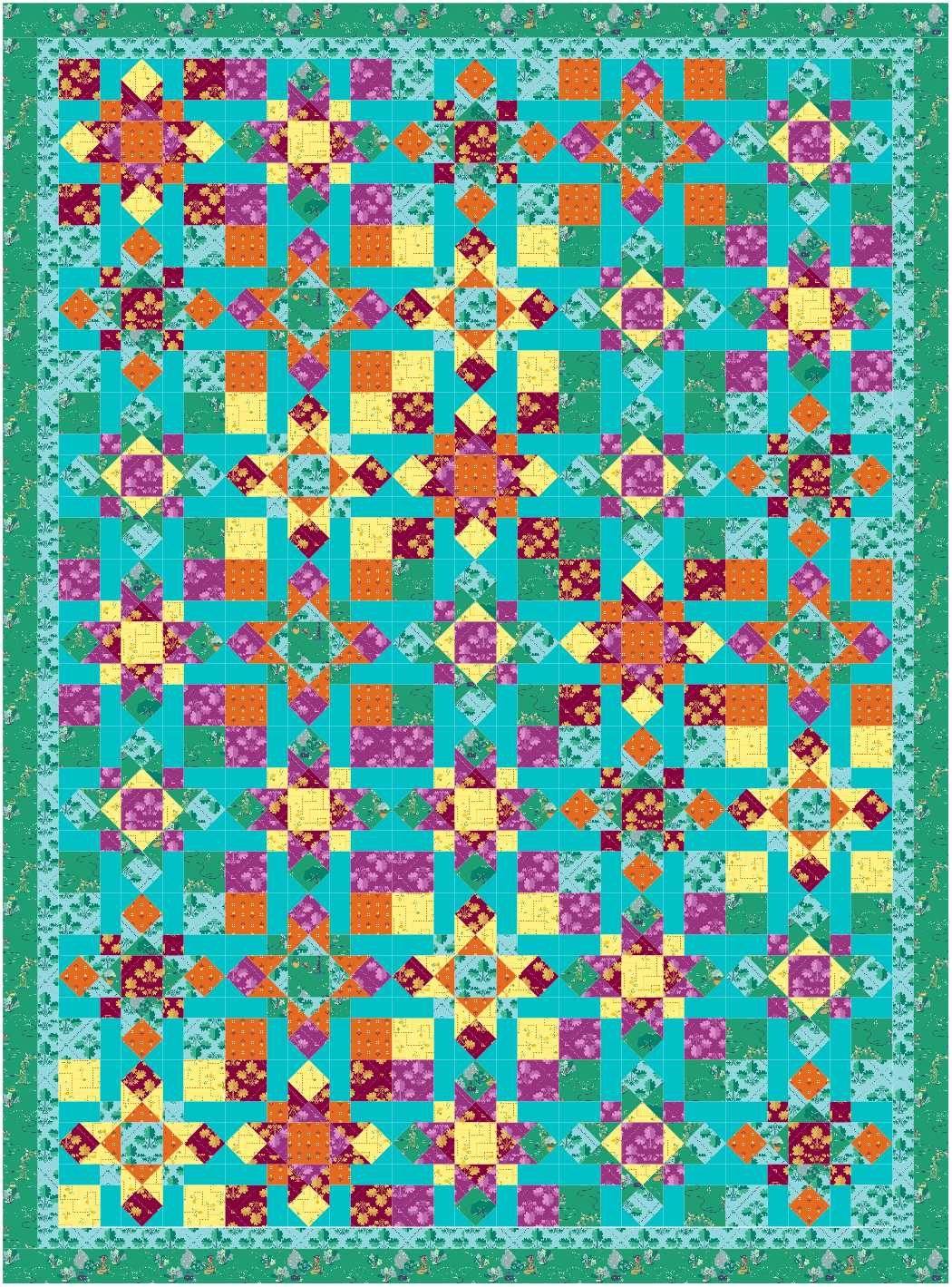 BL270 Anna's Steps Quilt pattern 3 sizes FQ and Accuquilt friendly