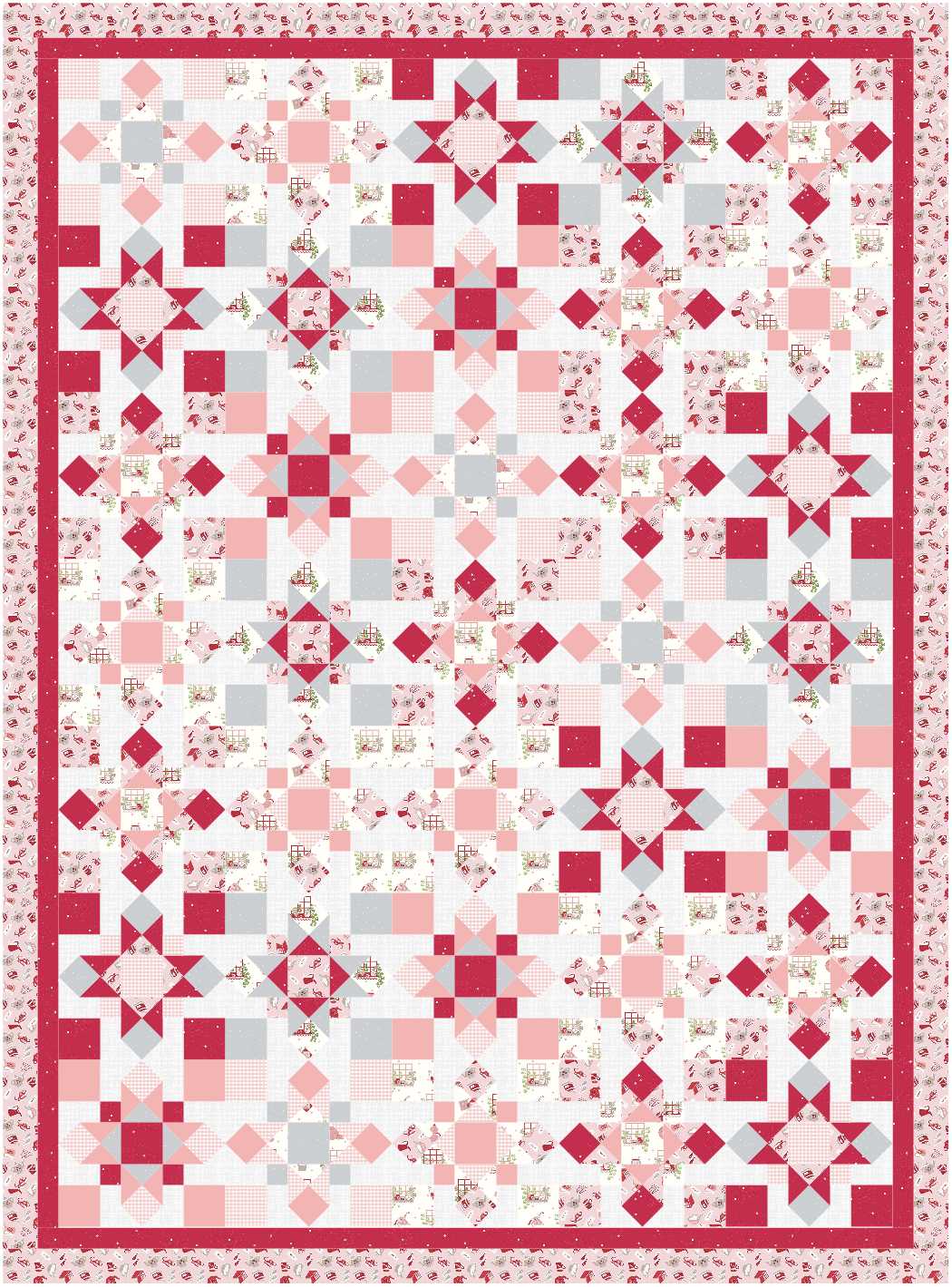 BL270 Anna's Steps Quilt fabric KIT 3 sizes