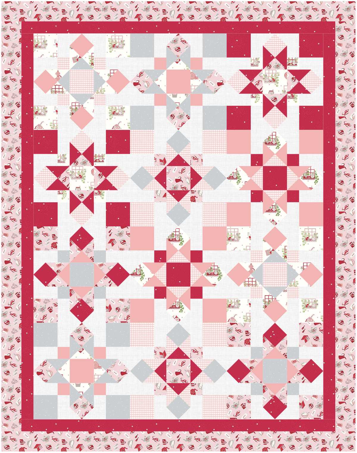 BL270 Anna's Steps Quilt fabric KIT 3 sizes