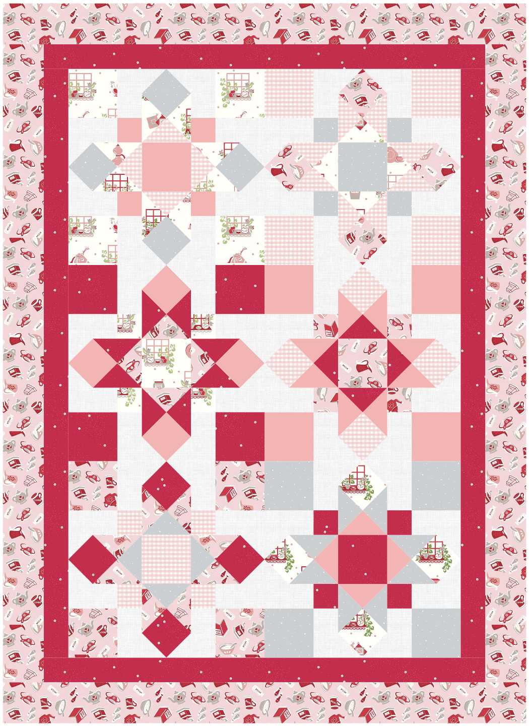 BL270 Anna's Steps Quilt fabric KIT 3 sizes