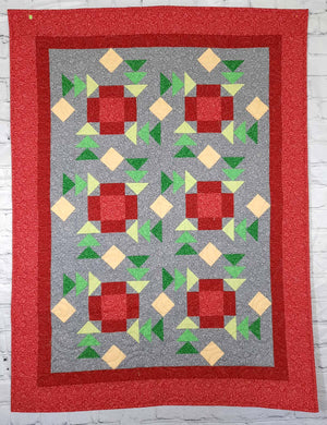 Apple Pie modern swirly baby lap quilt