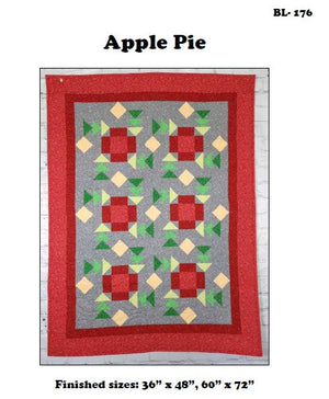 BL176 Apple Pie Quilt Pattern EASY and Accuquilt friendly in 2 sizes, rotary cutting instructions included.