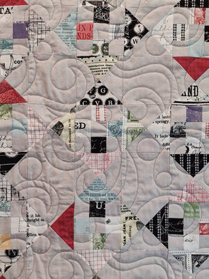 Arrows Modern antique grey baby lap quilt