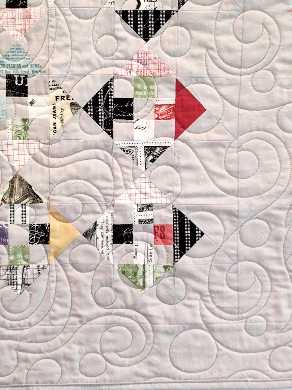 Arrows Modern antique grey baby lap quilt